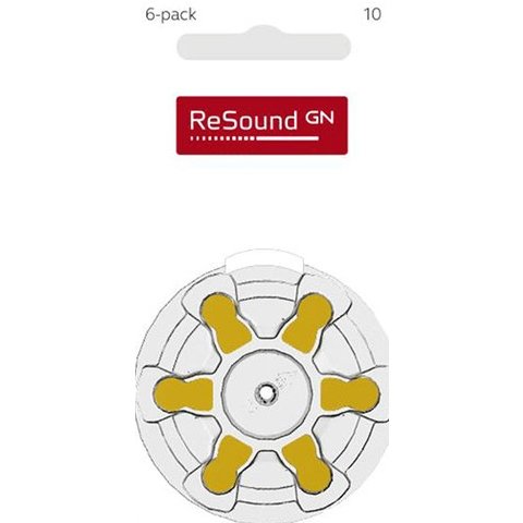 GN ReSound Hearing Aid Batteries Size 10 - 10 Pack (60 Cells) - Alpha Clinics