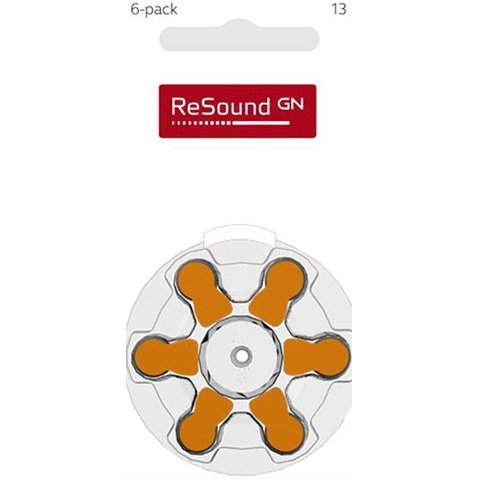 GN ReSound Hearing Aid Batteries Size 13 - 10 Pack (60 Cells) - Alpha Clinics