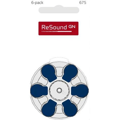 GN ReSound Hearing Aid Batteries Size 675 - 10 Pack (60 Cells) - Alpha Clinics