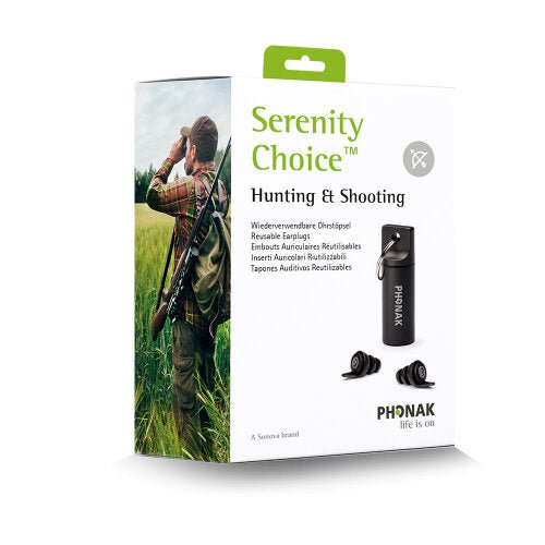 Phonak Serenity Choice Hunting & Shooting Reusable Earplugs - Alpha Clinics