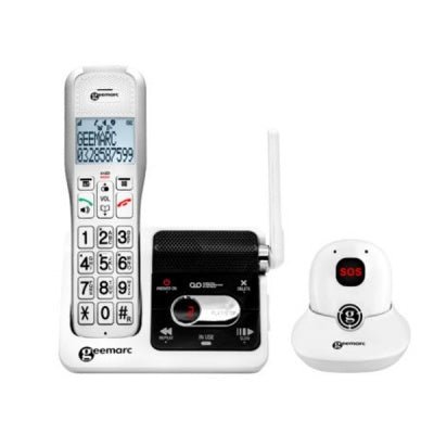 Geemarc AmpliDECT 595 SOS PRO Amplified Cordless Telephone and Pendant - Alpha Clinics