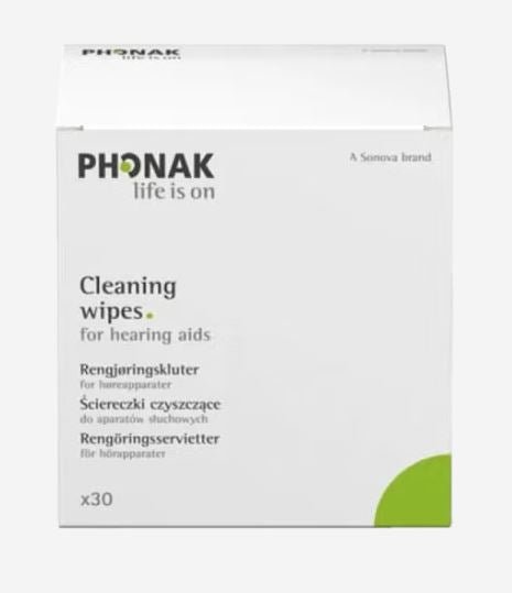 Phonak Hearing Aid Cleansing Tissues (Box of 30) - Alpha Clinics