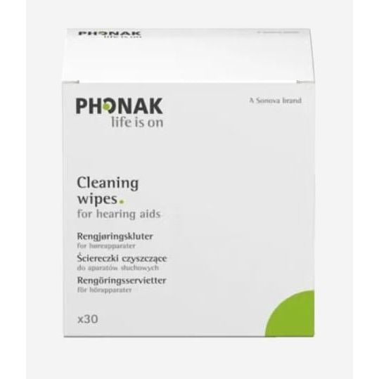 Phonak Hearing Aid Cleansing Tissues (Box of 30) - Alpha Clinics