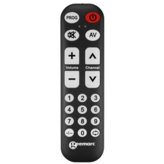 Geemarc TV1 Universal Large Button Television Remote Control - Alpha Clinics