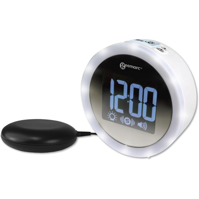 Geemarc Wake 'n' Shake Star Extra Loud Alarm Clock with Vibrating Pad - Alpha Clinics