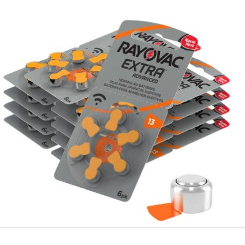 Rayovac Extra Hearing Aid Batteries Size 13 - 10 Pack (60 Cells) - Alpha Clinics