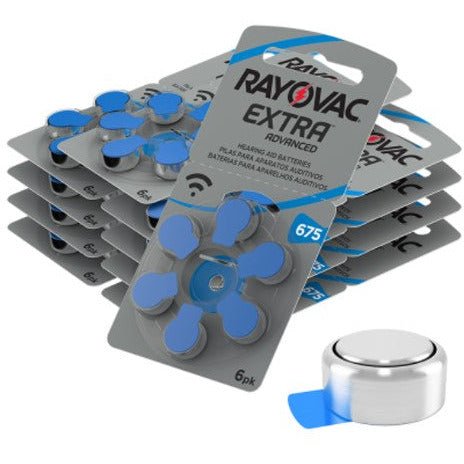 Rayovac Extra Hearing Aid Batteries Size 675 - 10 Pack (60 Cells) - Alpha Clinics
